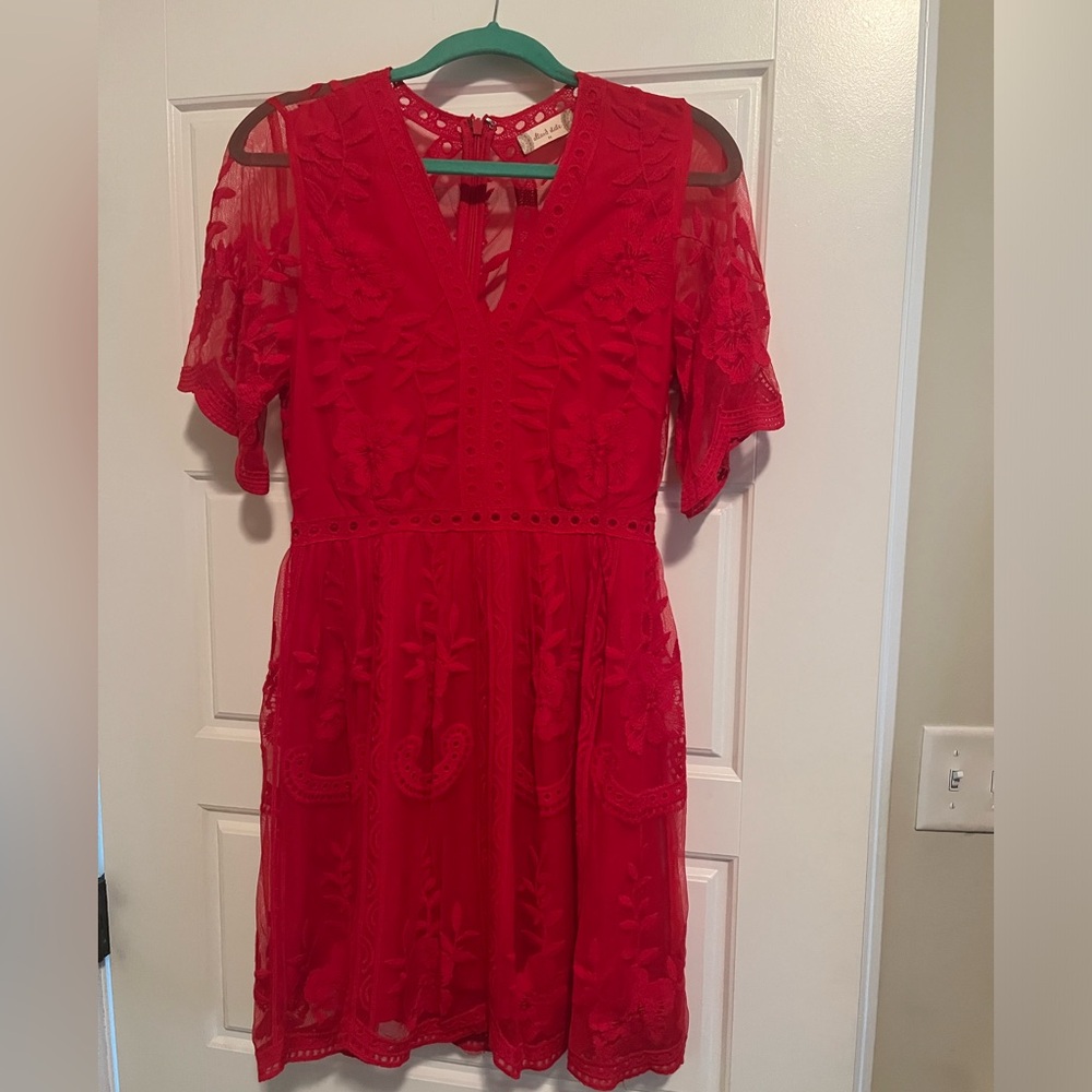 Red cocktail dress